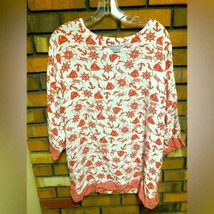 Tybee Island Clothing Company Nautical Quarter Sleeve Blouse